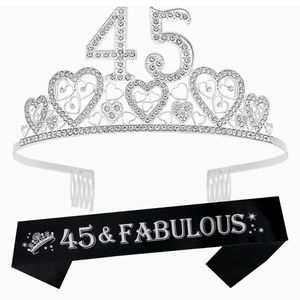 45th Birthday Tiara & Sash